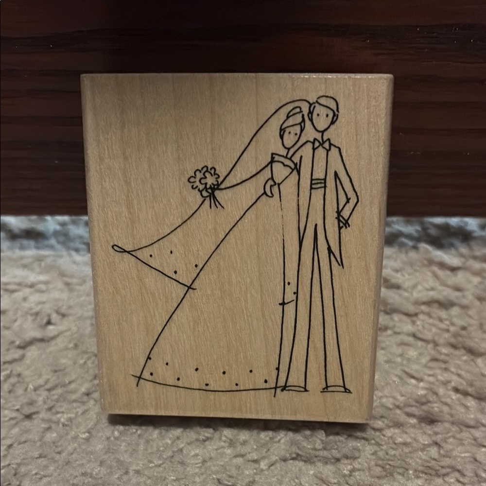 Wedding Couple Rubber Stamp